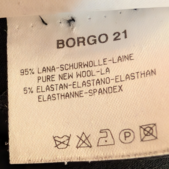 Giorgio Armani Black Label (Italy) High-Rise Wide Leg Black Trousers 28" X 31" - Picture 5 of 5